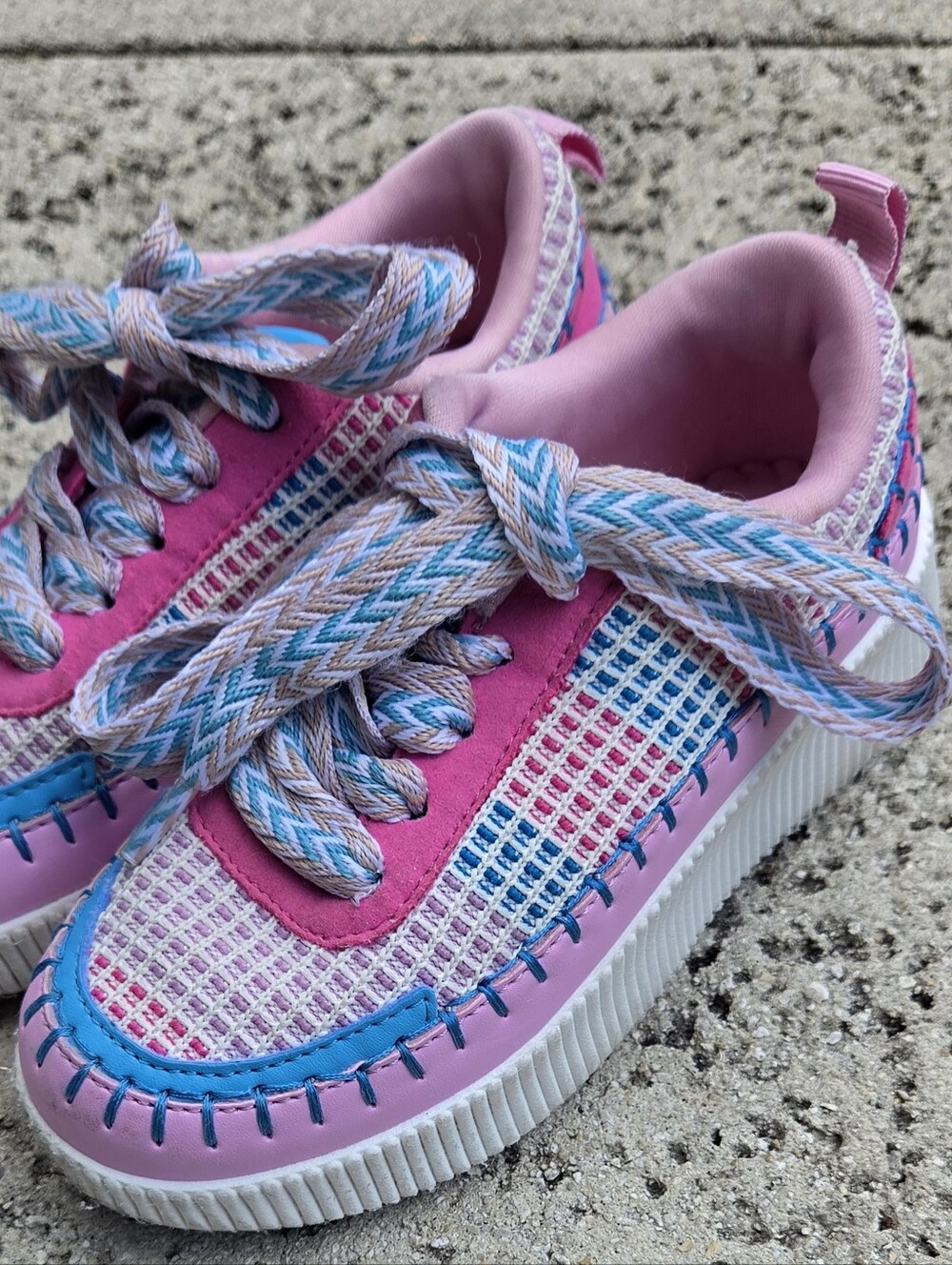 Link Pink and Blue Girls' Sneakers